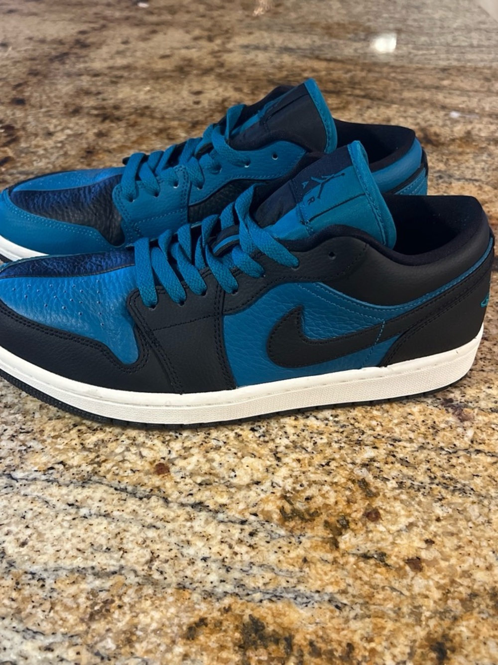 Jordan Black with Teal Accents Athletic Shoe